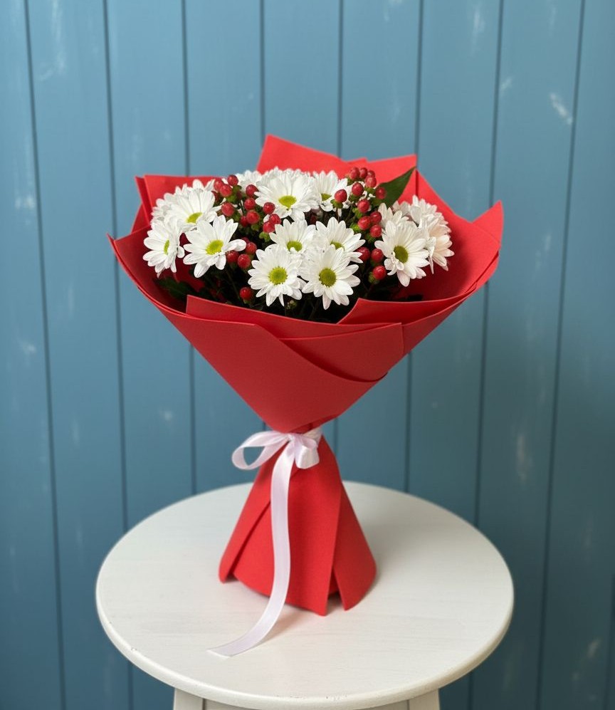 Букет цветов из: Хризантемы в Первомайском Кировской области