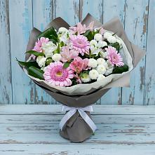 Букет цветов из:  Герберы, Альстромерии и Хризантемы в Первомайском Кировской области