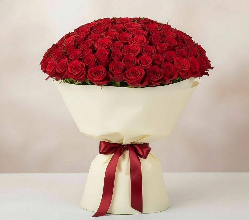 Букет 101 Красная роза Милано в Первомайском Кировской области