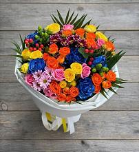 Букет цветов из:  Розы и Хризантемы в Первомайском Кировской области