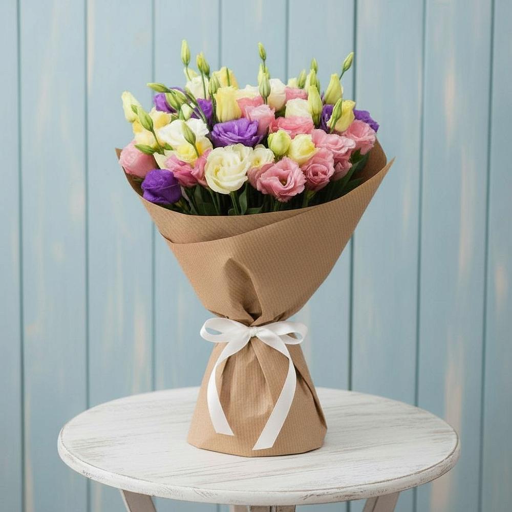 Букет цветов из: Лизиантусы в Первомайском Кировской области