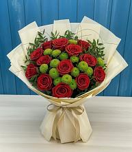 Букет цветов из:  Розы и Хризантемы #REPLACE_PRED# Первомайском Кировской области